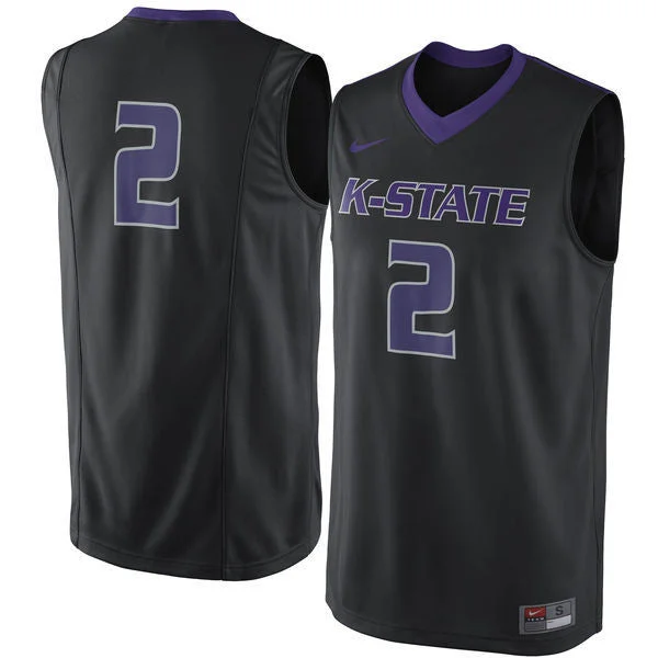 Kansas State #2 Black Basketball College Basketball Jersey