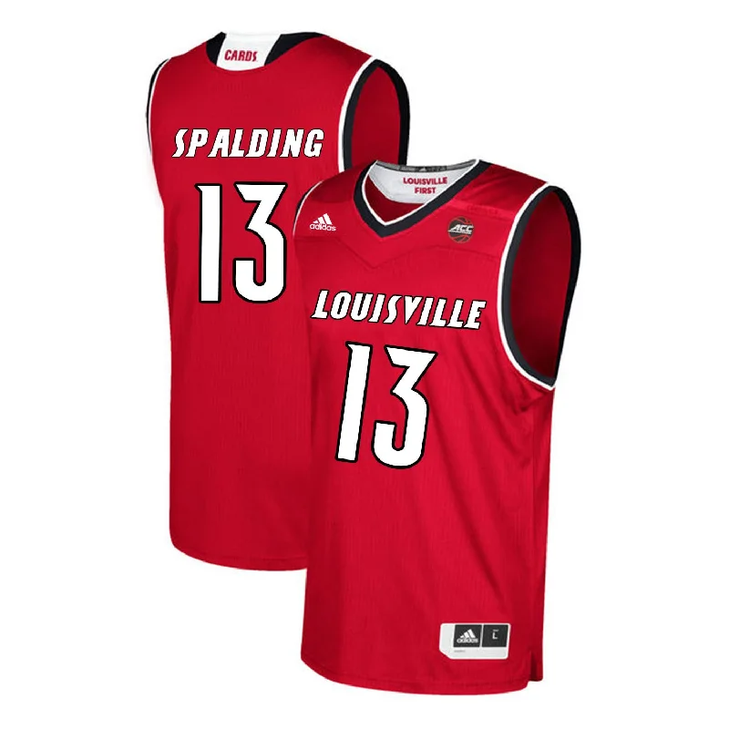 Louisville Cardinals 13 Ray Spalding Red College Basketball Basketball Jersey