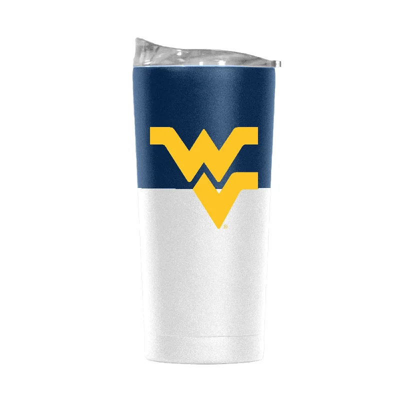 West Virginia 20oz Colorblock White Powder Coat Tumbler