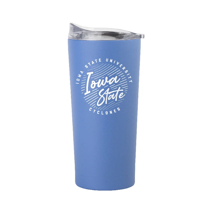 Iowa State 20oz Retro Script Arctic Powder Coat Tumbler