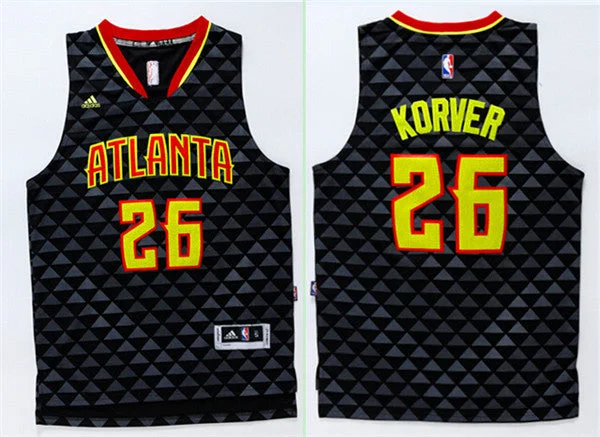 Hawks 26 Kyle Korver Black Swingman Basketball Jersey