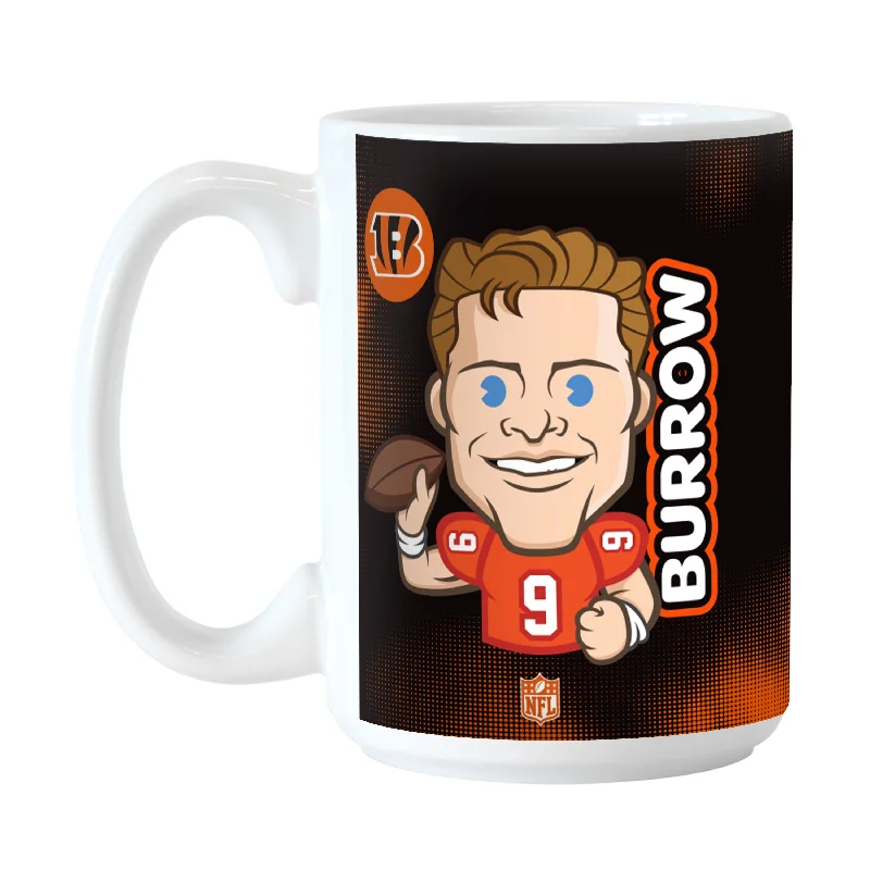 Cincinnati Bengals Joe Burrow Caricature 15oz Sublimated Mug