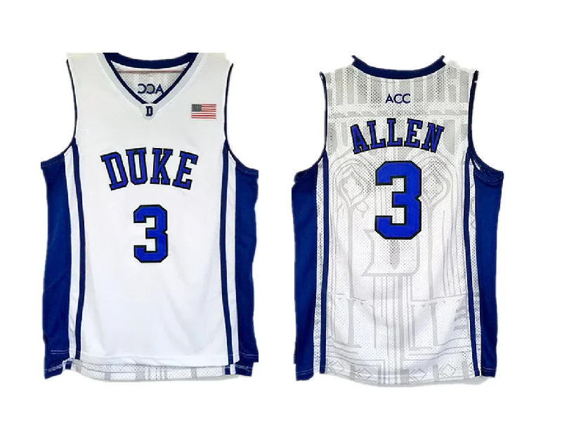 Duke Blue Devils 3 Grayson Allen White College Basketball Basketball Jersey