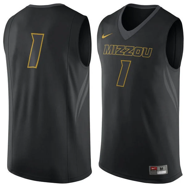 Missouri Tigers #1 Black Basketball College Basketball Jersey