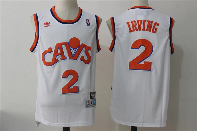 Cavaliers 2 Kyrie Irving White Hardwood Classics Swingman Basketball Jersey