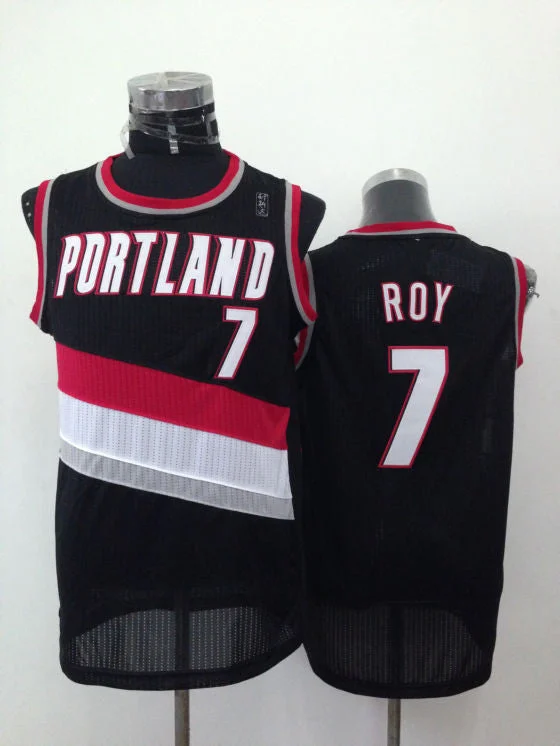 Blazers 7 Roy Black New Revolution 30 Basketball Jerseys