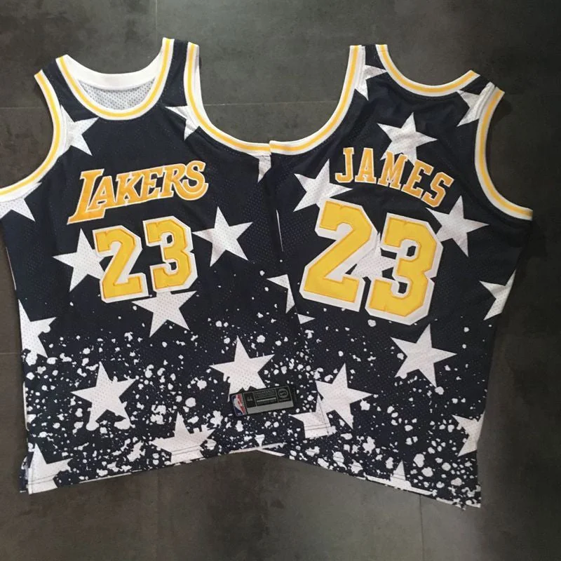 Lakers 23 Lebron James Black Independence Day Stitched Basketball Basketball Jersey