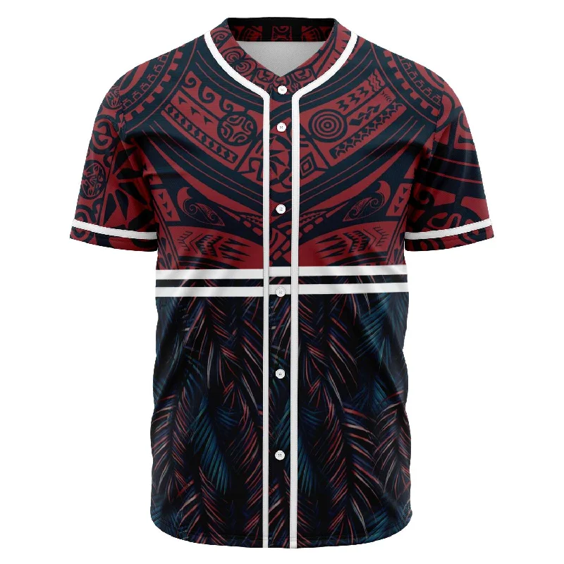 Polynesian Leaves Baseball Jersey