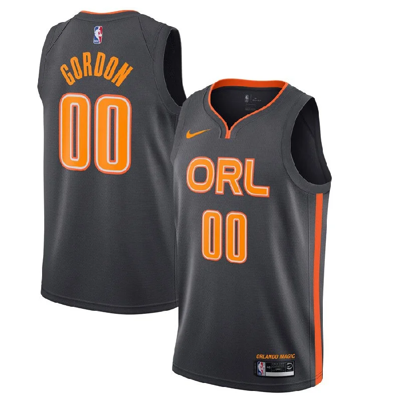 Magic 00 Aaron Gordon Black 2019-20 Swingman Basketball Jersey