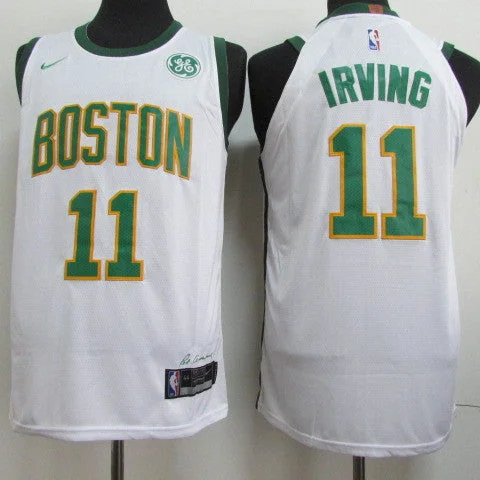 Celtics 11 Kyrie Irving White 2018-19 City Edition Authentic Basketball Jersey