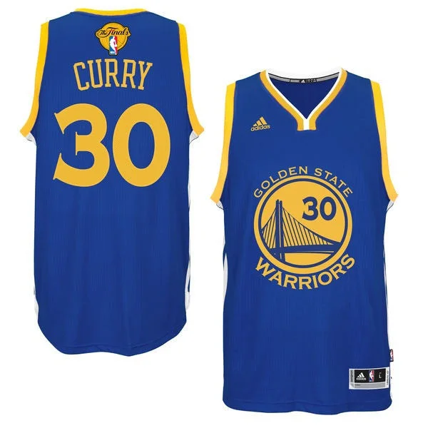 Warriors 30 Stephen Curry Royal 2017 Finals Swingman Basketball Jersey