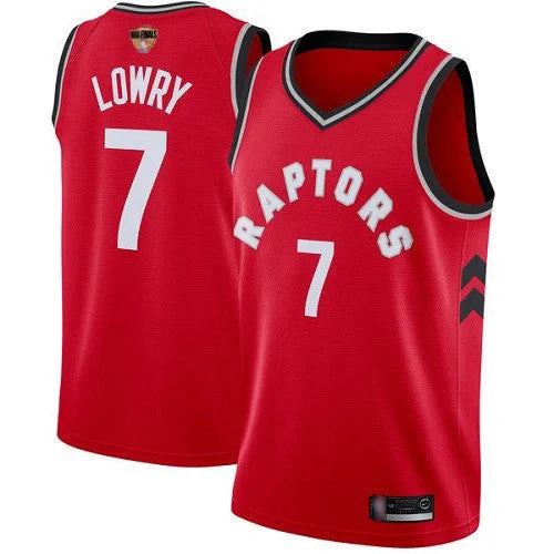 Raptors 7 Kyle Lowry Red 2019 Finals Swingman Basketball Jersey