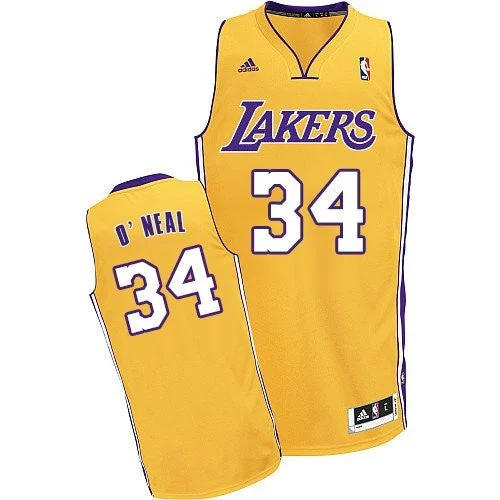 Lakers 34 O'Neal Yellow Swingman Basketball Jersey