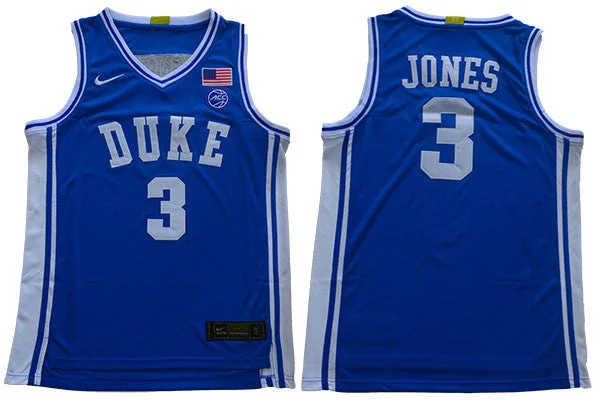 Duke Blue Devils 3 Tre Jones Blue College Basketball Basketball Jersey