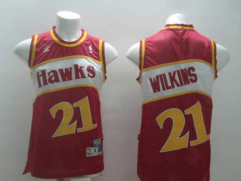 Hawks 21 Wilkins Red New Revolution 30 Basketball Jerseys