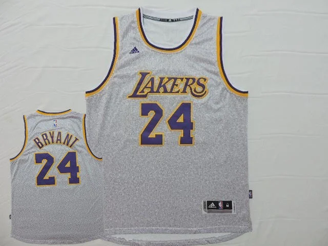 Lakers 24 Bryant Grey New Revolution 30 Basketball Jersey