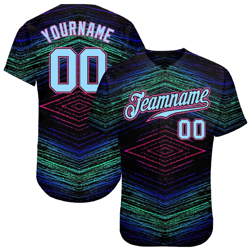 Custom 3D Pattern Design Lines Authentic Baseball Jersey