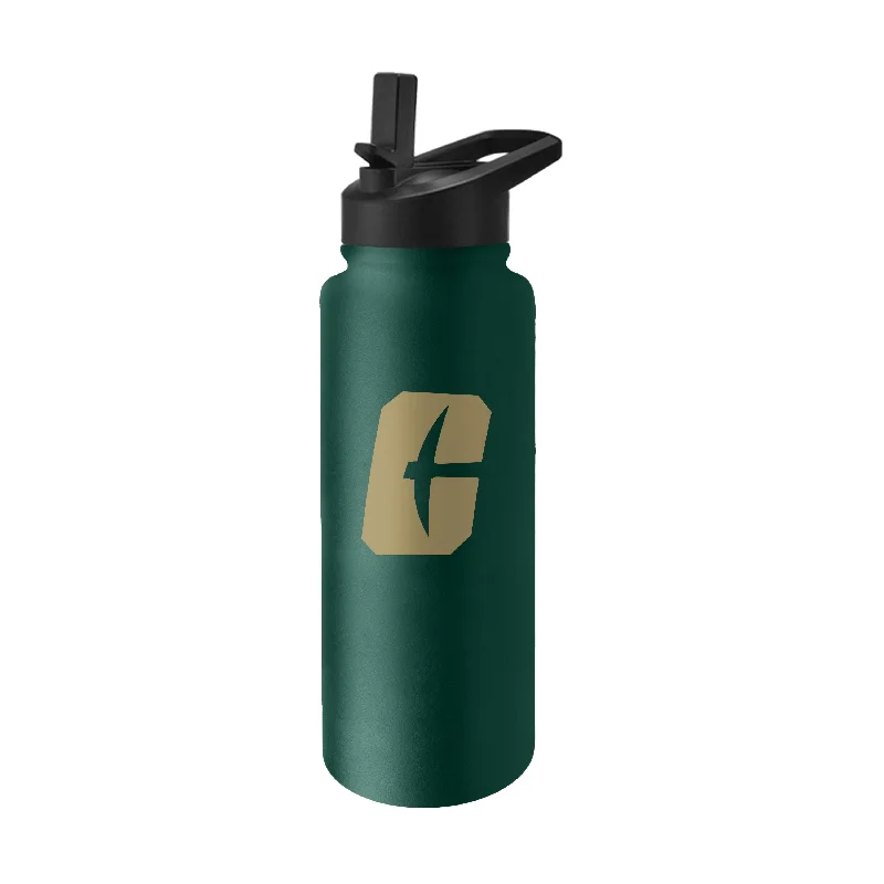 North Carolina Charlotte Quencher Logo Flip Top Water Bottle