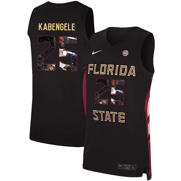 Florida State Seminoles 25 Mfiondu Kabengele Black Basketball College Fashion Basketball Jersey