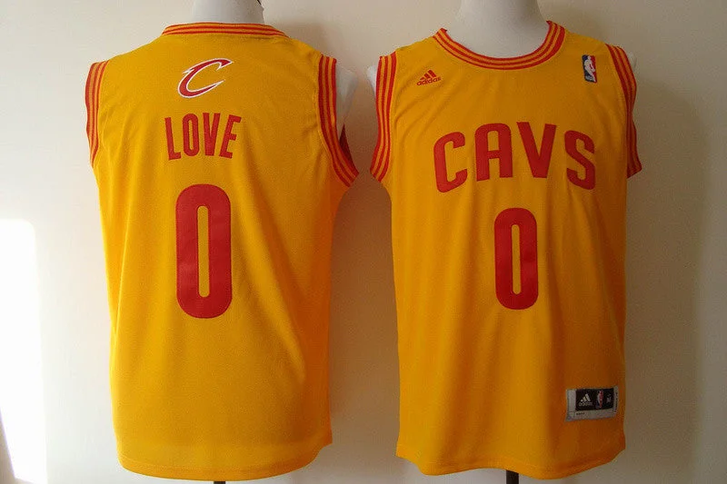 Cavaliers 0 Love Gold New Revolution 30 Basketball Jerseys