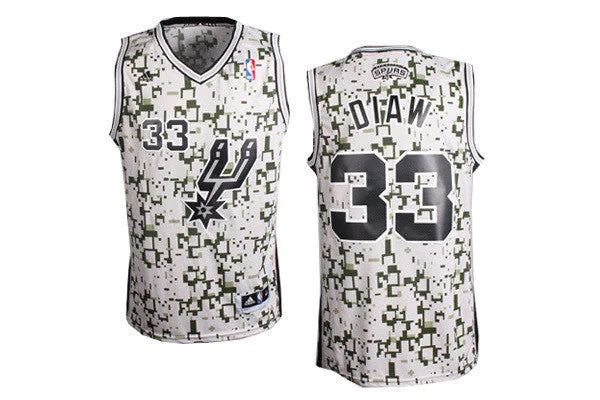 Spurs 33 Diaw 2014 Camo New Revolution 30 Basketball Jerseys