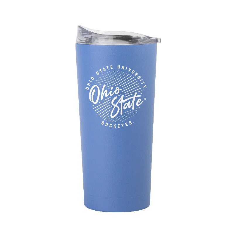 Ohio State 20oz Retro Script Arctic Powder Coat Tumbler