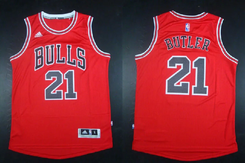 Bulls 21 Jimmy Butler Red Hot Printed Basketball Jersey