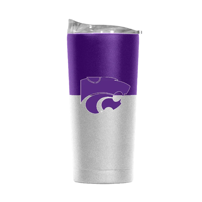 Kansas State 20oz Colorblock White Powder Coat Tumbler