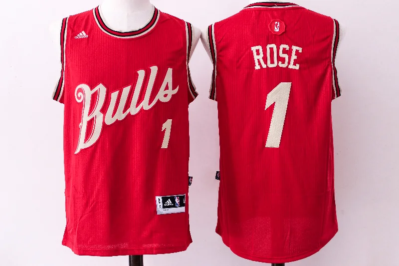 Bulls 1 Derrick Rose Red 2015-16 Christmas Day Swingman Basketball Jersey