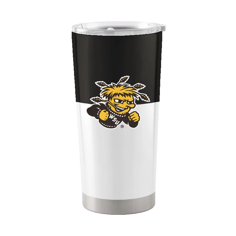 Wichita St 20oz Colorblock White Powder Coat Tumbler