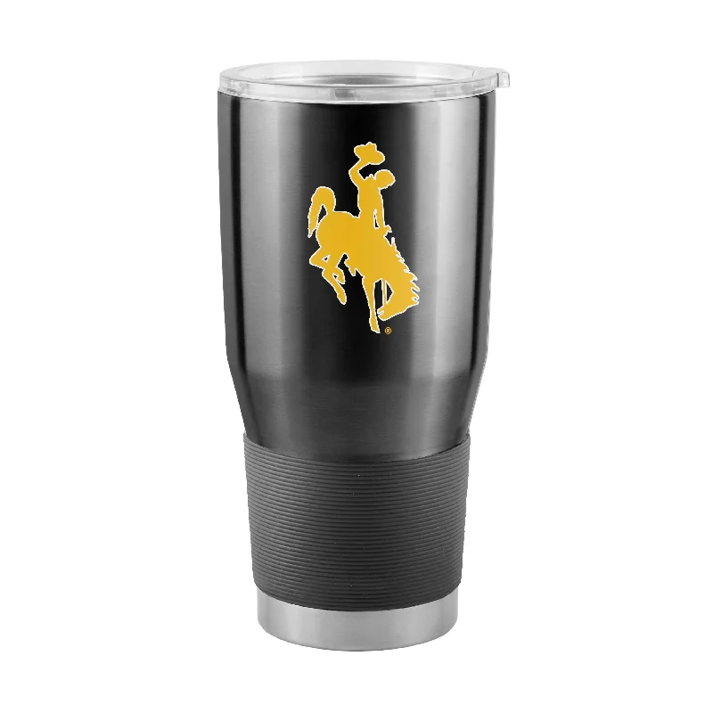 Wyoming Black 30oz Gameday Stainless Tumbler