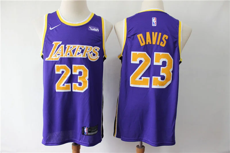 Lakers 23 Anthony Davis Purple Swingman Basketball Jersey