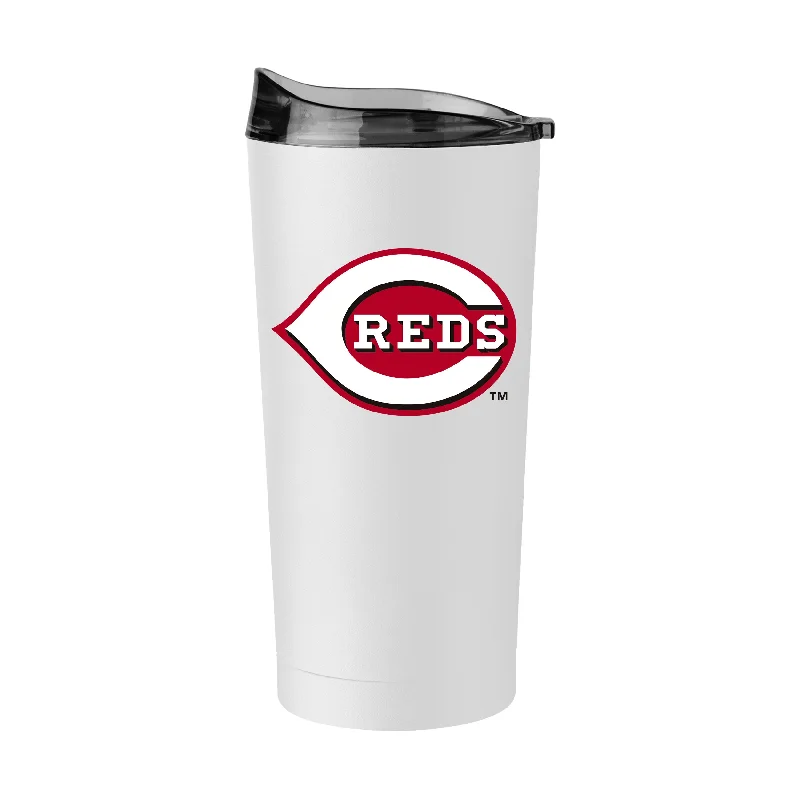 Cincinnati Reds 20oz Swagger White Powder Coat Tumbler