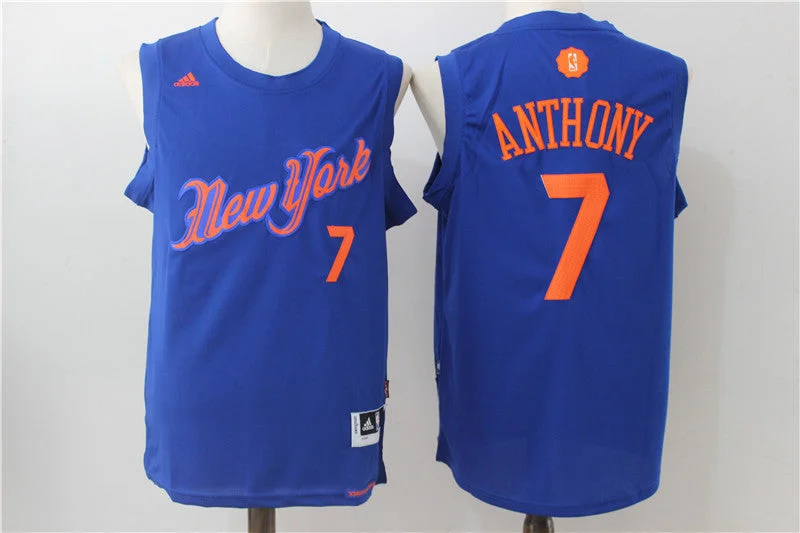 Knicks 7 Carmelo Anthony Royal 2016 Christmas Day Swingman Basketball Jersey