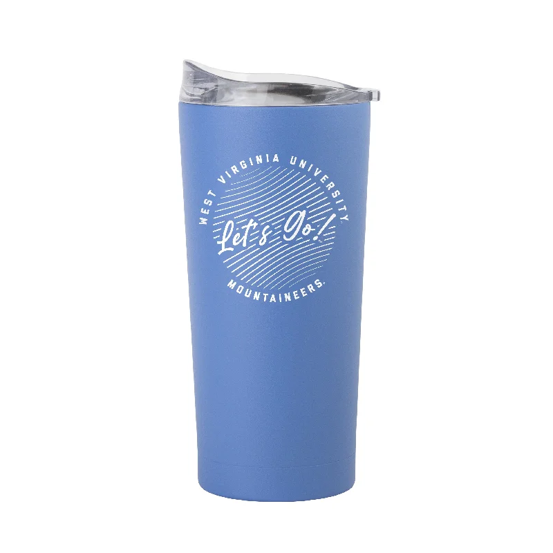 West Virginia 20oz Retro Script Arctic Powder Coat Tumbler