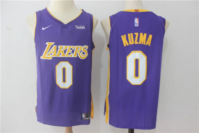 Lakers 0 Kyle Kuzma Purple Authentic Basketball Jersey