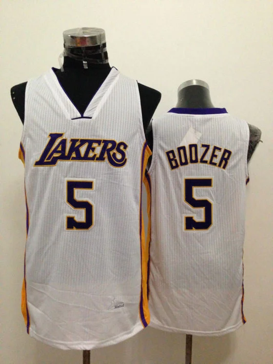 Lakers 5 Boozer White New Revolution 30 Basketball Jerseys