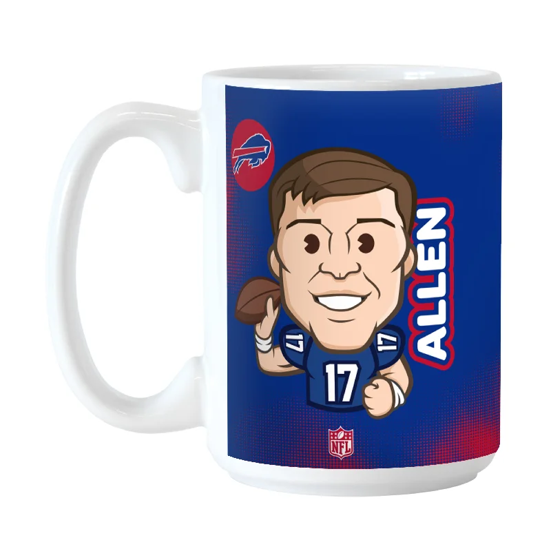 Buffalo Bills Josh Allen Caricature 15oz Sublimated Mug