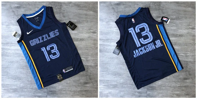 Grizzlies 13 Jaren Jackson Jr. Navy Swingman Printed Basketball Jersey