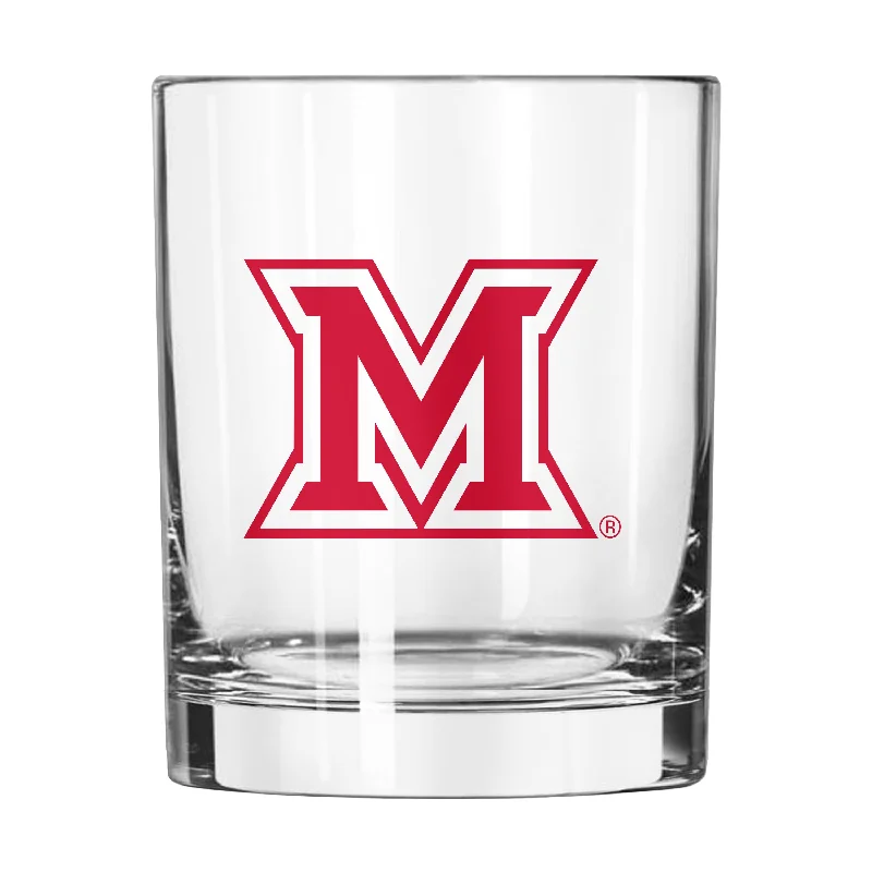 Miami Ohio 14oz Gameday Rocks Glass