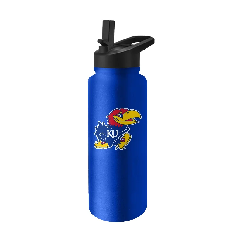 Kansas Logo 34 oz Quencher Stainless Bottle