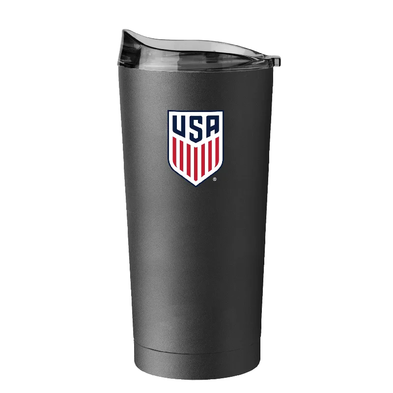 US Mens Soccer 20oz Swagger Black Powder Coat Tumbler