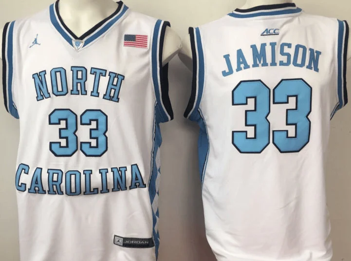 North Carolina Tar Heels 33 Antawn Jamison White College Basketball Basketball Jersey