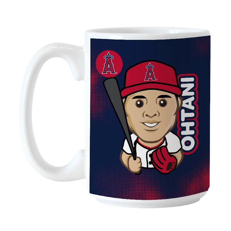 Los Angeles Angels Shohei Ohtani Caricature 15oz Sublimated Mug