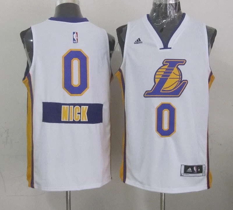 Lakers 0 Nick Young White 2014-15 Christmas Day Swingman Basketball Jerseys