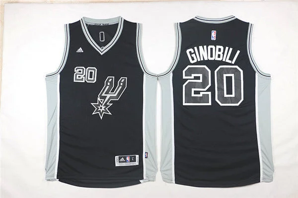 Spurs 20 Manu Ginobili Black 2015-16 Swingman Basketball Jersey