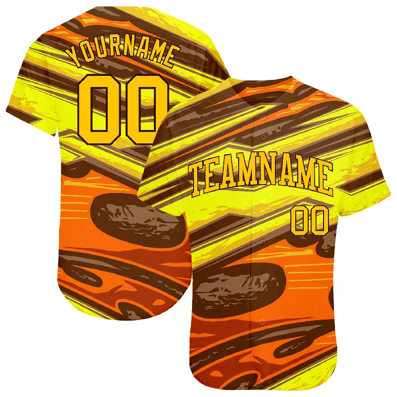 Custom 3D Pattern Design Abstract Pattern For Sport Team Authentic Baseball Jersey