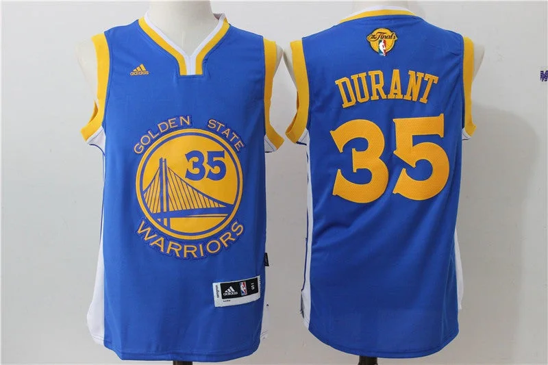 Warriors 35 Kevin Duant Royal 2017 Finals Swingman Basketball Jersey