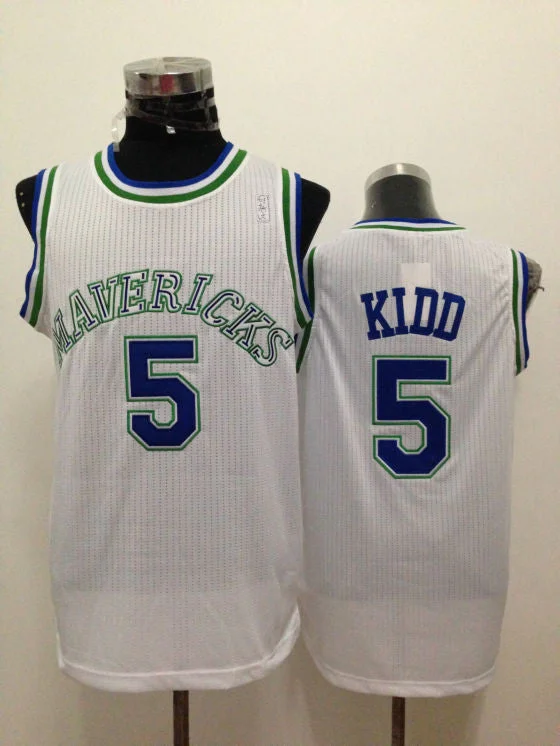 Mavericks 5 Kidd White New Revolution 30 Basketball Jerseys