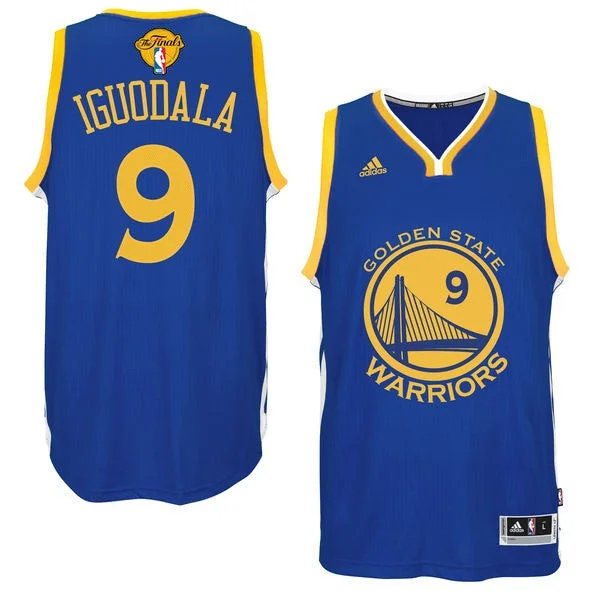 Warriors 9 Andre Iguodala Royal 2016 Finals Swingman Basketball Jersey